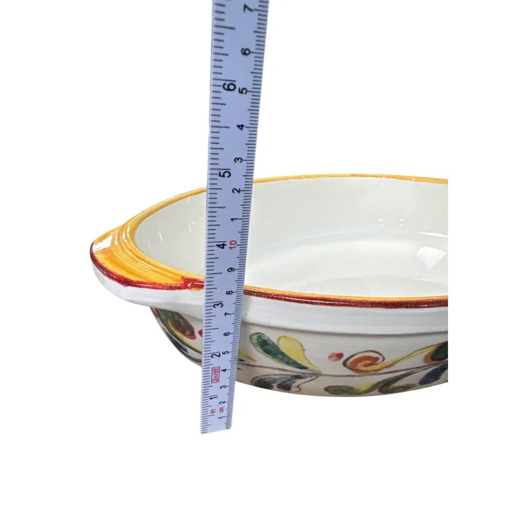 Sur La Table handcrated Italian cermic serve bowl 9.5